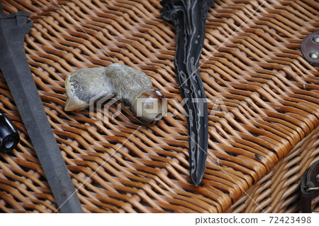 SEREMBAN, MALAYSIA -MAY 01, 2017: Kris Holders made of wood and ivory. It is designed to hold kris blade, the traditional weapon of the Malay in Malaysia. SEREMBAN, MALAYSIA -MAY 01, 2017: Kris Holders made of wood and ivory. It is designed to hold kris blade, the traditional weapon of the Malay in Malaysia. 72423498
