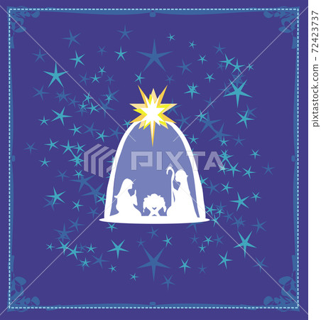 Birth of Jesus in Bethlehem - abstract, artistic card Birth of Jesus in Bethlehem - abstract, artistic card 72423737