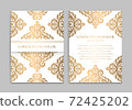Gold and white vintage greeting card design.  72425202