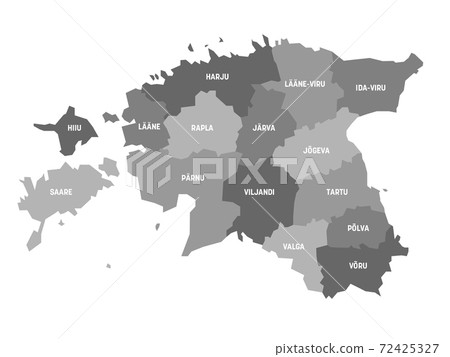 Estonia - map of counties Estonia - map of counties 72425327