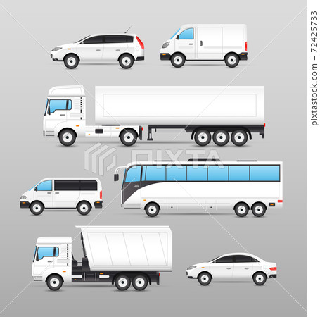 Realistic Transport Icons Set Realistic Transport Icons Set 72425733