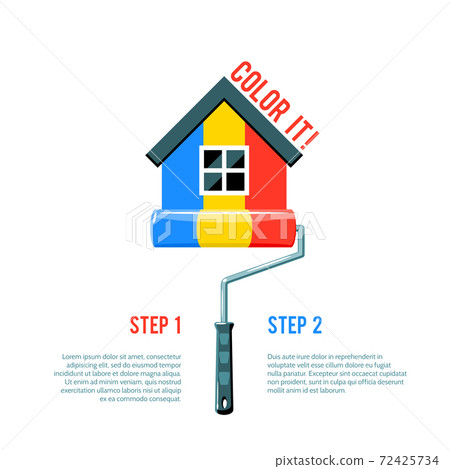 Paint House Icon Paint House Icon 72425734