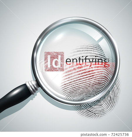 Fingerprint Search Illustration Fingerprint Search Illustration 72425736