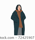 Set of Fashion girls flat minimalistic illustration 72425907