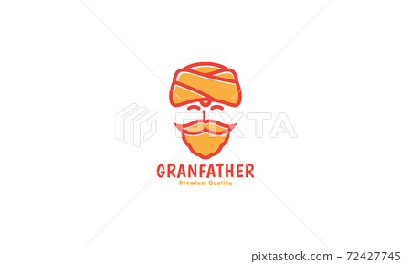 old man with culture hat Indonesian logo vector icon illustration design 72427745