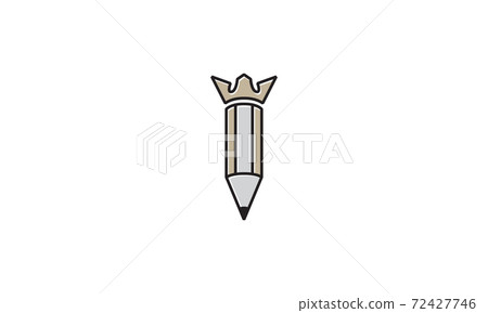 creative pencil with crown abstract logo vector icon illustration design 72427746