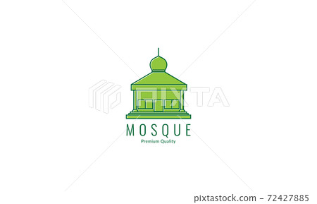 simple pray room mosque abstract logo vector icon design illustration 72427885