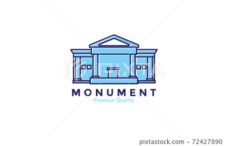 simple monument line modern colorful logo vector icon design illustration 72427890