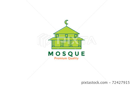 prayer room mosque  green simple  logo vector icon design illustration 72427915
