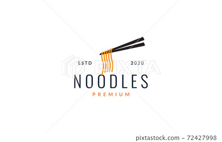 chopsticks with noodle simple food logo vector icon illustration design 72427998