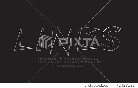Brush font paint art black and white alphabet... - Stock Illustration ...