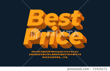 Best price font text 3d orange modern Best price font text 3d orange modern 72428272