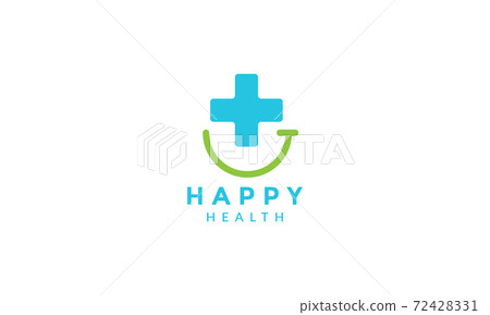 abstract medical health cross with smile shape logo icon vector illustration design abstract medical health cross with smile shape logo icon vector illustration design 72428331