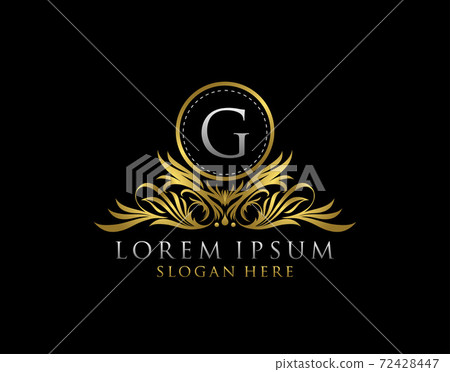 Letter G Luxury Logo. Monogram design elements, graceful template. Calligraphic elegant line art badge design. Business sign for Royalty, Letter Stamp, Boutique, Cafe, Hotel, Heraldic, Jewelry, 72428447