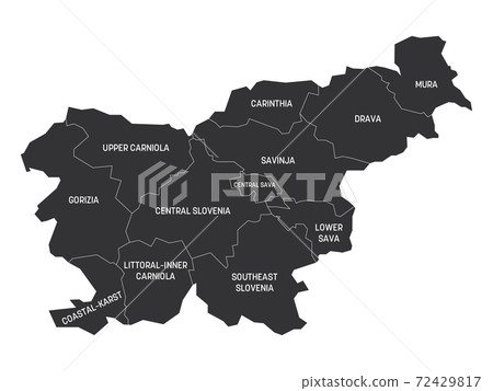 Slovenia - map of statistical regions 72429817
