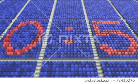0-5 score made with football arena seats, sports conceptual 3D rendering 0-5 score made with football arena seats, sports conceptual 3D rendering 72430270