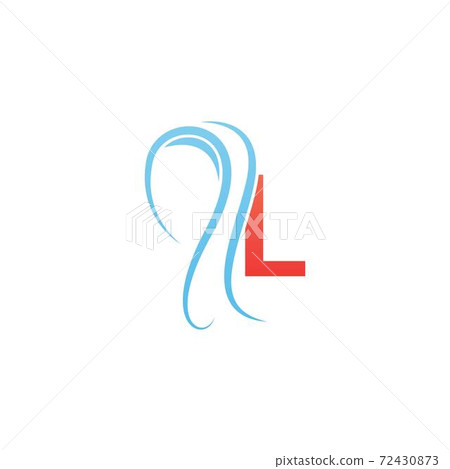 Letter L icon logo combined with hijab icon design 72430873