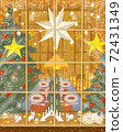 Christmas illustration with decorated store front 72431349