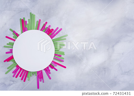 Blurred coloful abstract background with White Circle for text  72431431