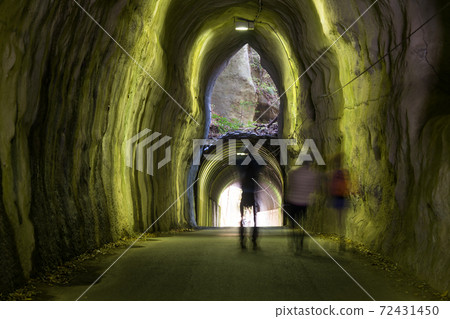 幽谷裡神秘的兩層隧道可以用綠色拍照] 72431450