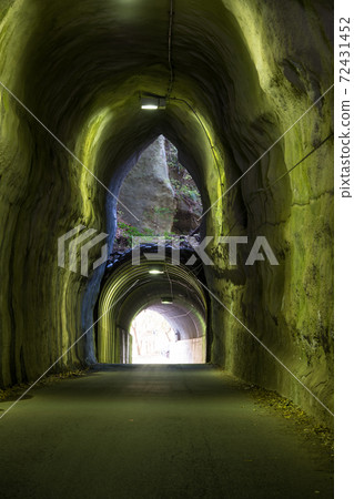 幽谷裡神秘的兩層隧道可以用綠色拍照] 72431452