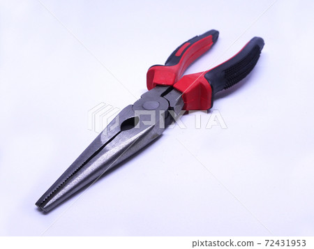 Needle Nose Pliers also known as pointy nose pliers or long nose pliers isolated on white background. Needle Nose Pliers also known as pointy nose pliers or long nose pliers isolated on white background. 72431953