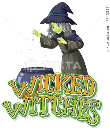 Wicked witches logo on white background Wicked witches logo on white background 72433384