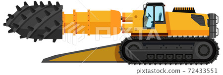Coal mining roadheader isolated 72433551
