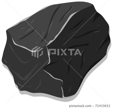 Metamophic rock or black rock isolated on white background Metamophic rock or black rock isolated on white background 72433652
