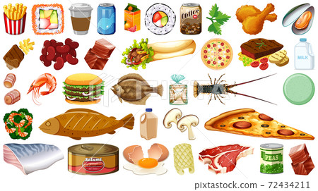 Set of food isolated Set of food isolated 72434211