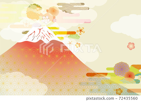 Beautiful Japanese image background illustration of Mt. Fuji, Japan Beautiful Japanese image background illustration of Mt. Fuji, Japan 72435560