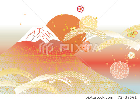 Beautiful Japanese image background illustration of Mt. Fuji, Japan Beautiful Japanese image background illustration of Mt. Fuji, Japan 72435561