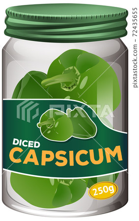 Capsicum preserve in glass jar Capsicum preserve in glass jar 72435655