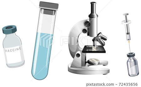 Set of syringes and vials vaccine for anti-coronavirus and micro Set of syringes and vials vaccine for anti-coronavirus and micro 72435656