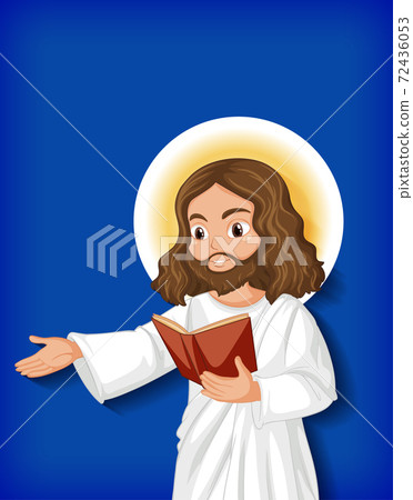 Isolated jesus cartoon character Isolated jesus cartoon character 72436053