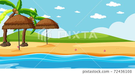 Blank landscape in nature beach scene with some 72436108