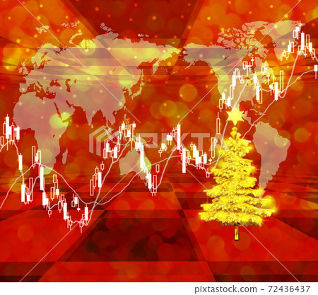 世界聖誕樹和股票 72436437