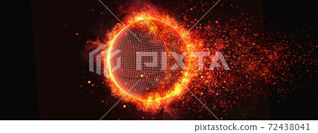 Burning flame sphere 72438041