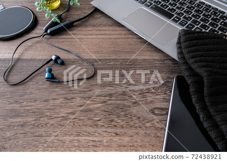 無線耳機研究智能手機圖像素材 72438921