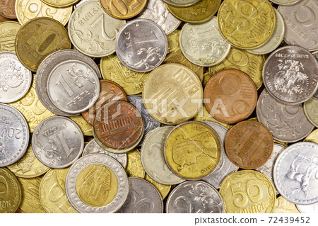 Background of various coins from different countries Background of various coins from different countries 72439452