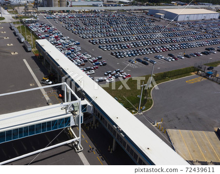 Cape Canaveral, USA. The arial view of port Canaveral from cruise ship 72439611