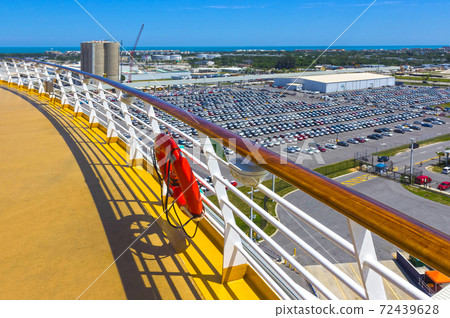 Cape Canaveral, USA. The arial view of port Canaveral from cruise ship Cape Canaveral, USA. The arial view of port Canaveral from cruise ship 72439628