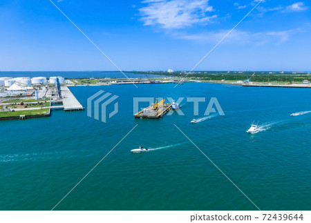 Cape Canaveral, USA. The arial view of port Canaveral from cruise ship Cape Canaveral, USA. The arial view of port Canaveral from cruise ship 72439644