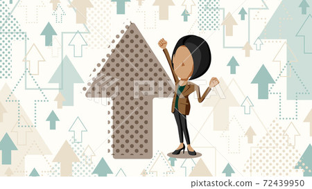 Illustration of a woman in a delighted suit Illustration of a woman in a delighted suit 72439950