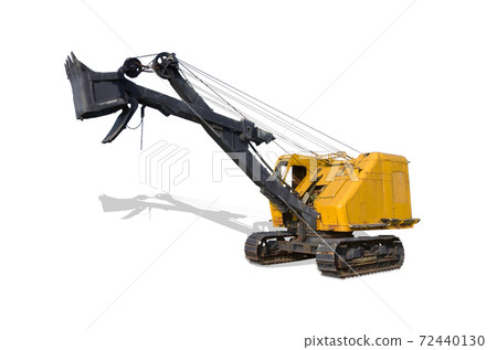 Old big dredge digs a iron ore 72440130