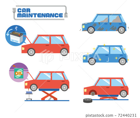 Image illustration set of car maintenance Image illustration set of car maintenance 72440231