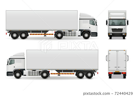Realistic Heavy Truck Advertising Mockup Realistic Heavy Truck Advertising Mockup 72440429