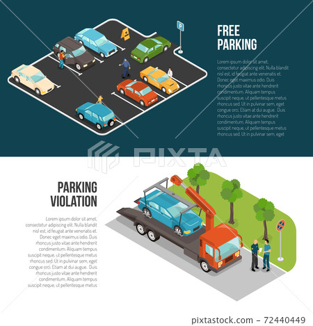 Car Parking Banner Set Car Parking Banner Set 72440449