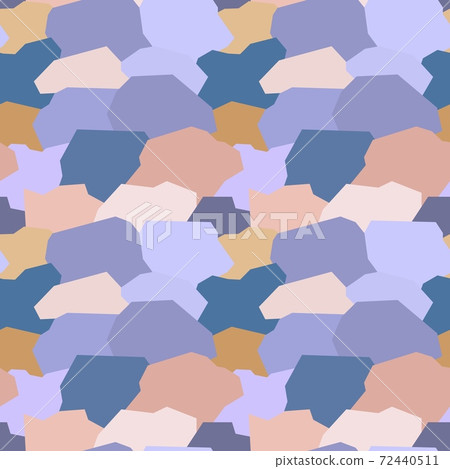 A seamless pattern of many geometric shapes overlapping each other. Soft pastel shades. Blue, pink, sand. Abstract patterns can be used for website design, cover art, and fabric. Vector illustration 72440511