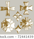 Hatched medal icon set 72441439